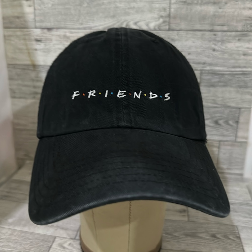Friends women’s black distressed baseball cap hat
